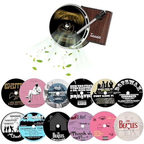 Maicican 12PCS Customizable Car Air Freshener Vent Clip, Pop Singer Album Cover Record Player Shape, Music Lover Gifts. (Fashion)