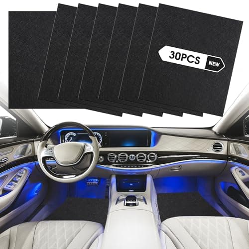 Disposable Floor Mats for Cars, 30 Pack Car Floor Mats, Black Automotive Floor Mats Waterproof Car Foot Pads, Mats for Car Detailing, Universal Fit Protective Front Rear Floor Mat for Cars (20"x16")