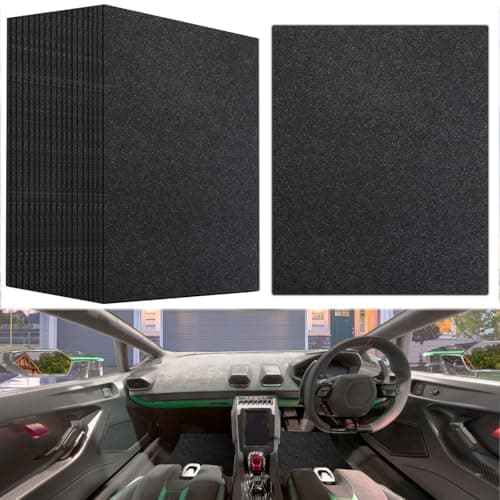 RUENXG 20PCS Black Disposable Car Floor Mats 19.6x15.7 Inch Heavy-Duty Automotive Floor Protectors for Car Wash & Detailing - Non-Slip Vehicle Interior Protector Fits SUV/Truck