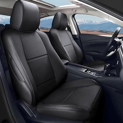 TTX LIGHTING Custom Fit Seat Covers for Mazda CX-30 2020 2021 2022 2023 2024 2025 2026 Full Set Faux Leather (Black, 2020-2026 CX-30)