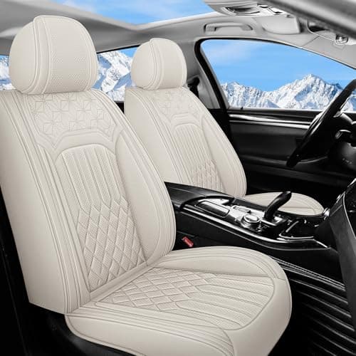 For Lexus RX350 Seat Covers,Stylish Breathable Nappa Leather Car Seat Cover Fit Lexus RX 350 2010-2025,Full Set Waterproof Protector Comfort Vehicle Chair Cushion Car 5-Seat Covers Cream White