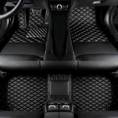 XXPLB Customize All-Weather Protection Luxury Leather Floor Mats for Cars, SUVs, and Trucks According to Automotive Model (3D Black Floor Mats)