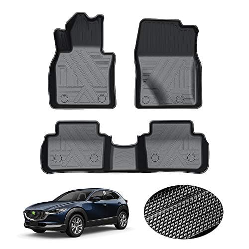 KUST Floor Mats for 2020-2025 2026 Mazda CX-30, All Weather Floor Liners TPE Front Rear 2 Row Car Mats for CX30 Accessories High Edge Non-Slip