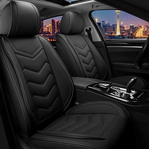 CTDS Car Seat Covers for Mazda CX-5 CX-3 CX-7 CX-9 CX-50 CX-30 CX-70 CX-90 2007-2026, Stylish Sport Seat Cover, Premium Nappa Leather Car Seat Cover.(Standard 2 Seats/Pure Black)