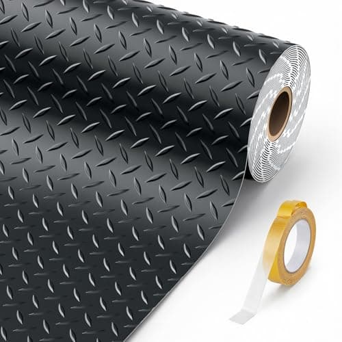 AHUAWA 8x21 FT Garage Floor Mat, 2.8mm Thickened Garage Flooring Heavy Duty Rubber Garage Floor Mats for Under Car, Diamond Plate Garage Mat for Garage, Workshop, Enclosed Trailer