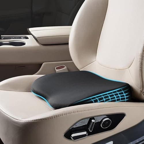Sothuba Car Seat Cushion for Driving,Car Booster Seat Cushion for Short Drivers,Portable Driver Seat Cushion to Raise Height 3.5 in,Office Chair Back Support Pillow for Lower Back Pain Relief