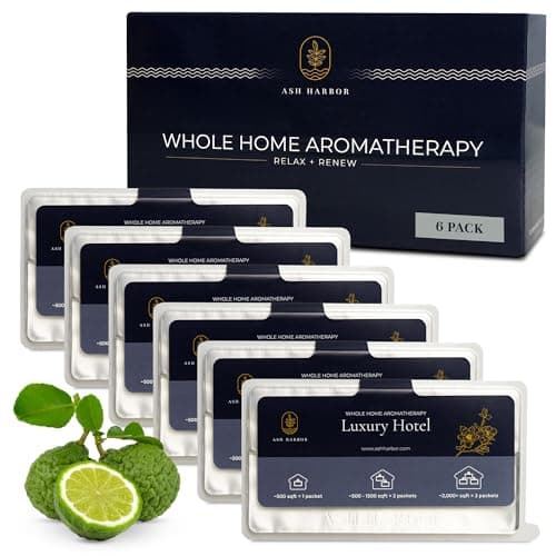 Ash Harbor Luxury Hotel Whole Home Air Freshener System - Whole House Air Freshener for HVAC Filter - Scented Filters for Home - HVAC Duct Odor Eliminator - Filter Fresh 6 Pack