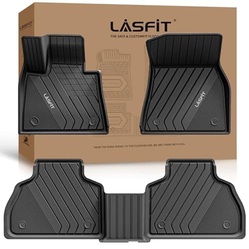 LASFIT Floor Mats Fit for BMW X7 2019-2025 2026 7 Seaters, Custom Fit TPE All Weather Waterproof Floor Mat Front & Rear Rows Car Liners for xDrive40i xDrive50i M50i M60i, Black