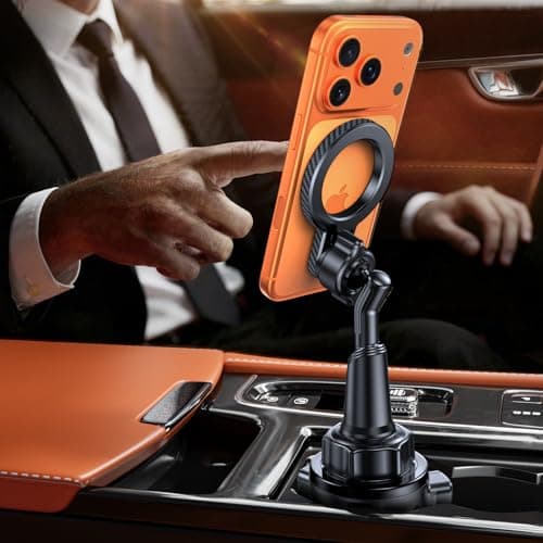 Miracase for MagSafe Car Mount, [Strong Magnetic] 2026 Hands Free Phone Holders for Your Car, Universal Cup Holder Phone Holder for iPhone 17 16 15 14 13 12 Pro Max, Samsung & More Smartphones