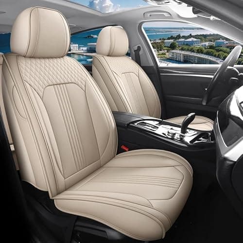 FaiFani Car Seat Covers Full Set Custom Fit for Lexus RX 330 2004-2006 – Premium Faux Leather with Waterproof, Breathable, Anti-Slip, Durable, Easy to Install (Beige,Full Set)