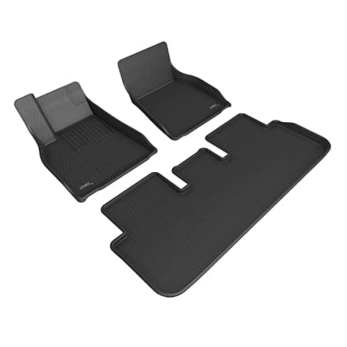 3D MAXpider Custom Fit Kagu Floor Mat (Black) Compatible with Tesla Model S 2021-2026 - Full Set