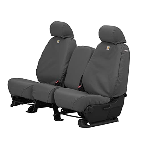 Covercraft Carhartt SeatSaver Custom Seat Covers for 2019-2026 Chevrolet Silverado/GMC Sierra 1500, 2020-2026 2500/3500-1st Row 40/20/40 Bench Seat, Duck Weave Gravel