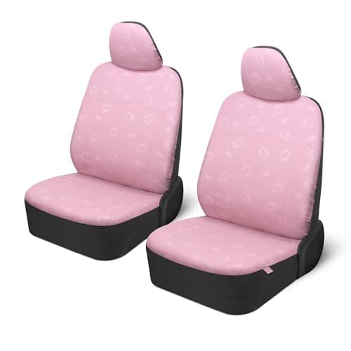 Carbella Hello Kitty Car Seat Covers - Cute Pink Seat Covers, Car Accessories Gift Hello Kitty Accessories 2pc Pink Car Seat Covers