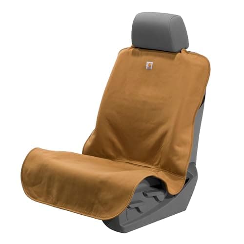 Carhartt Quick-Fit Nylon Duck Seat Protector, Durable Pet Seat Cover, Durable Pet Seat Cover, Bucket Seat & Bench Seat Throws, Bucket Seat Throw (Carhartt Brown)