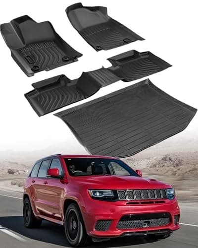 CreekT for Jeep Grand Cherokee Floor Mats 2011-2021 & 2022 WK(Not for L)All-Weather Waterproof Car Floor Mats & Cargo Liner for Jeep Grand Cherokee Accessories 2011-2016 2017 2018 2019 2020 2021 2022