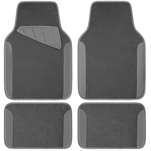 CAR PASS Waterproof Universal Fit Car Floor Mats, Car Mats Fit for SUV,Vans,sedans, Trucks,Set of 4pcs Car Carpet with Driver Heel Pad (All Gray)
