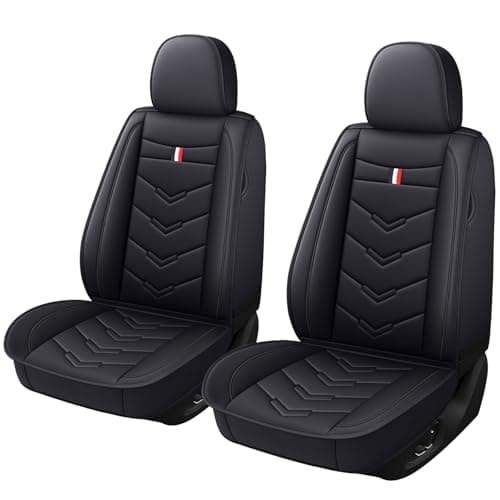 Car Seat Cover for Mercedes-Benz Sprinter 2003-2024, Waterproof Durable & Compatible Airbag, Premium Leather Seat Protector(2 Seats Standard,Black)