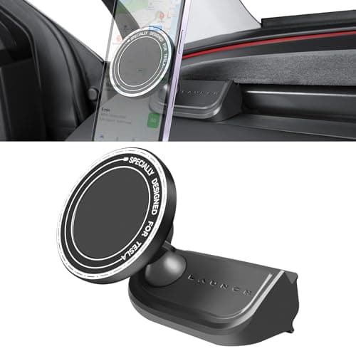 KUNIST Car Phone Mount for Tesla New Model Y Juniper 2026 Magnetic Dashboard Phone Holder for 2024-2026 Model 3 Highland Accessories for All Smartphone