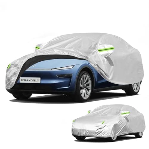 GORDITA Tesla Model Y Waterproof SUV Car Cover - UV Protection All Weather Outdoor Dustproof Custom Fit with Storage Bag - Full Vehicle Protective Cover for Snow/Sun/Rain/Dust