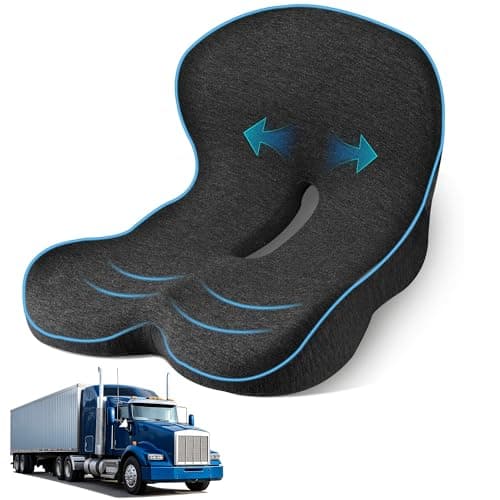 jpinlr Truck Driver Seat Cushion, Memory Foam L-Shaped Ergonomic Cushion for Office Chairs, Comfort & Support for Long Sitting