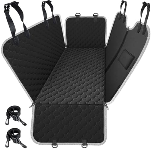 Mancro Dog Car Seat Cover for Back Seat, 2026 Upgraded 600D Heavy Duty Waterproof & Scratch-Resistant Dog Hammock for Car, Back Seat Pet Cover for Dogs with Sedan, Trucks and SUVs, Standard, Black