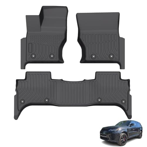 AZYT Floor Mats for 2014-2022 Range Rover Sport(Only for Range Rover Sport) All Weather Automotive TPE Liners Anti-Slip Waterproof Floor Liners Front & Rear Row Accessories Black