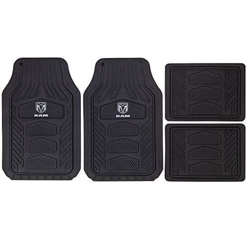 Plasticolor 001672R25 RAM WeatherPro 4 Piece Gray Logo Floor Mat Set