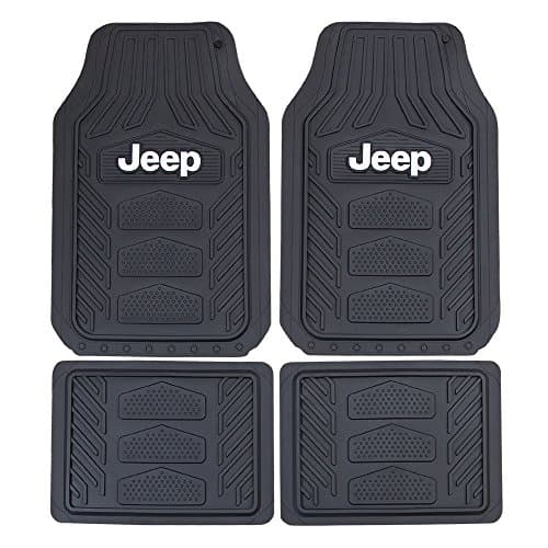 Plasticolor 001668R01 Jeep Weatherpro 4 Piece Floor Mats Set, Floor Mats, One Size, Black