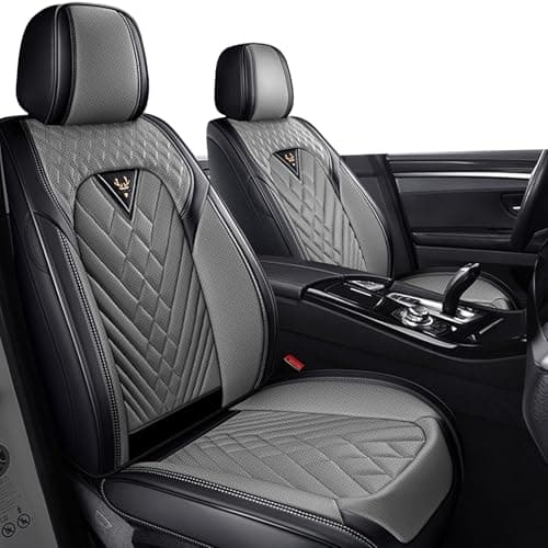 SLJU Seat Covers for Mercedes Benz Sprinter 2500 2017-2025 - Front Row, Black Gray - Premium Scratch-Resistant, Durable Fit Car Seat Protectors