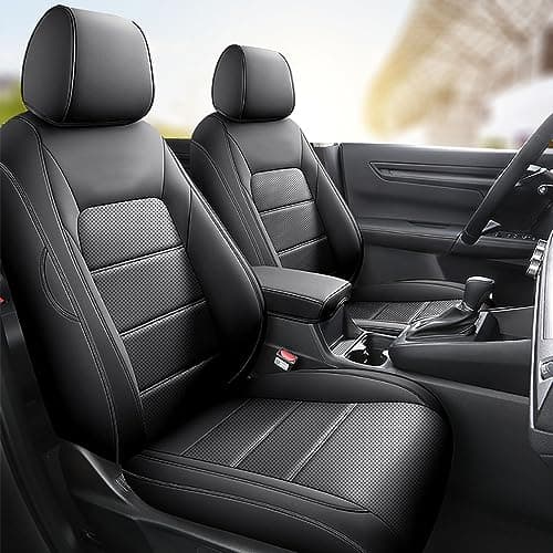 CocheFamilia Custom Fit CRV Seat Covers for Select Honda CRV 2023 2024 2025- Full Set,Leather (Black, 2023-2025 CRV EX,EXL,LX,Sport,Hybrid)