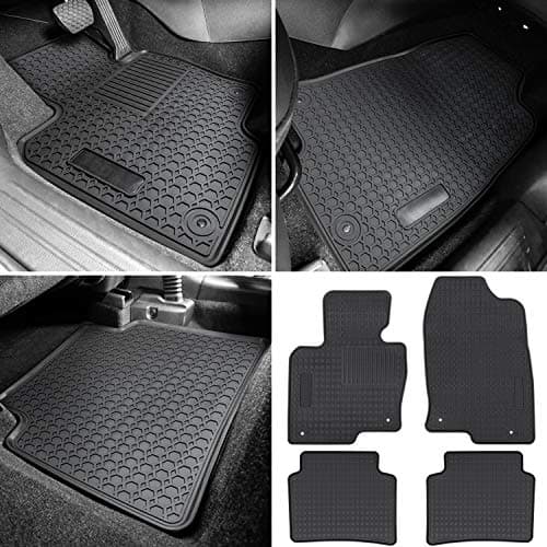 Floor Mat for Mazda CX-5 2017 2018 2019 2020 2021 2022 2023 2024 2025 Heavy Duty Rubber Front+Rear Car Liner Carpet All Weather Custom Fit Waterproof Odorless (Black 4PCS)