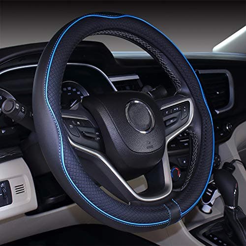 Mayco Bell 2019 New Microfiber Leather Car Extra Large Steering Wheel Cover for Big Trucks (17.5-18'', Light Blue)