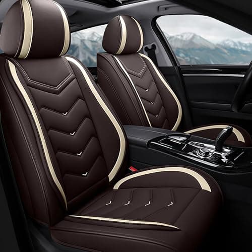 ACDY Car Seat Covers Fit for Mercedes_Benz Sprinter 2000-2026, Stylish Sport Seat Covers, Waterproof Wear-Resistant Premium Nappa Leather Car Seat Cover.(2 Pcs Front/Coffee Color)