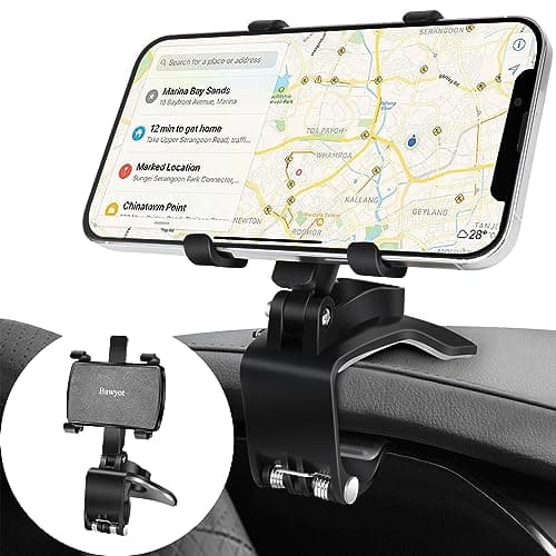 Bawyot Car Phone Holder Dashboard Phone Mount 360 Degree Rotation Multifunctional Clip Design Car Universal Phone Mount Compatible with 4-7 inch cellphones